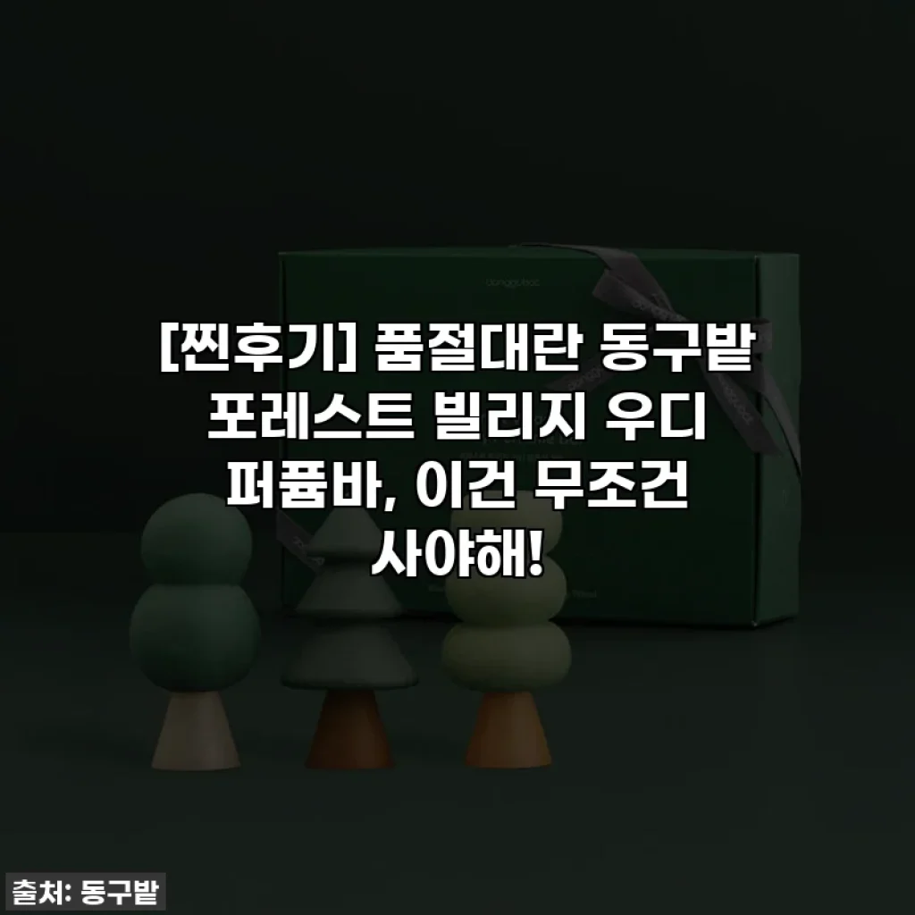 [찐후기] 품절대란 동구밭 포레스트 빌리지 우디 퍼퓸바, 이건 무조건 사야해!