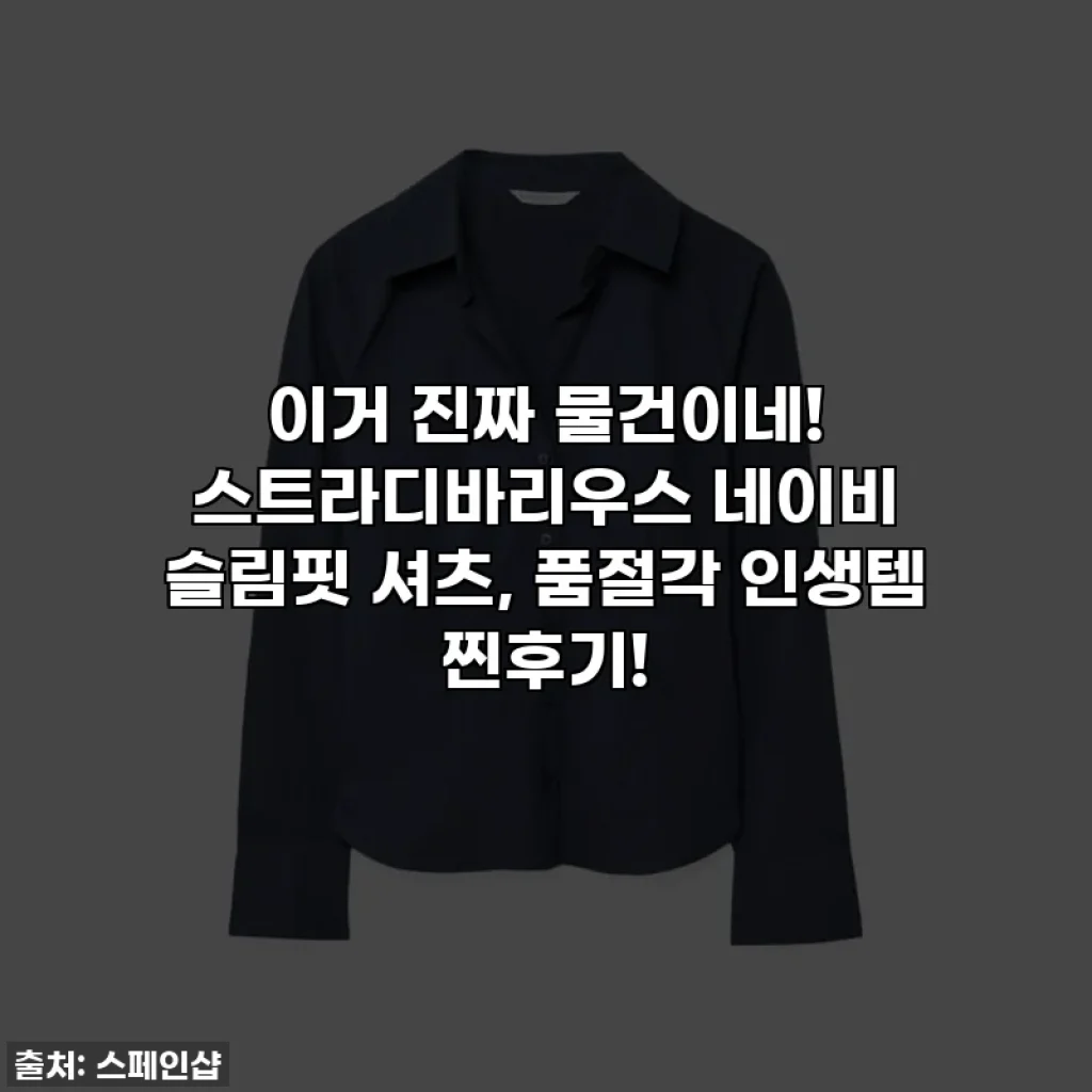 이거 진짜 물건이네! 스트라디바리우스 네이비 슬림핏 셔츠, 품절각 인생템 찐후기!