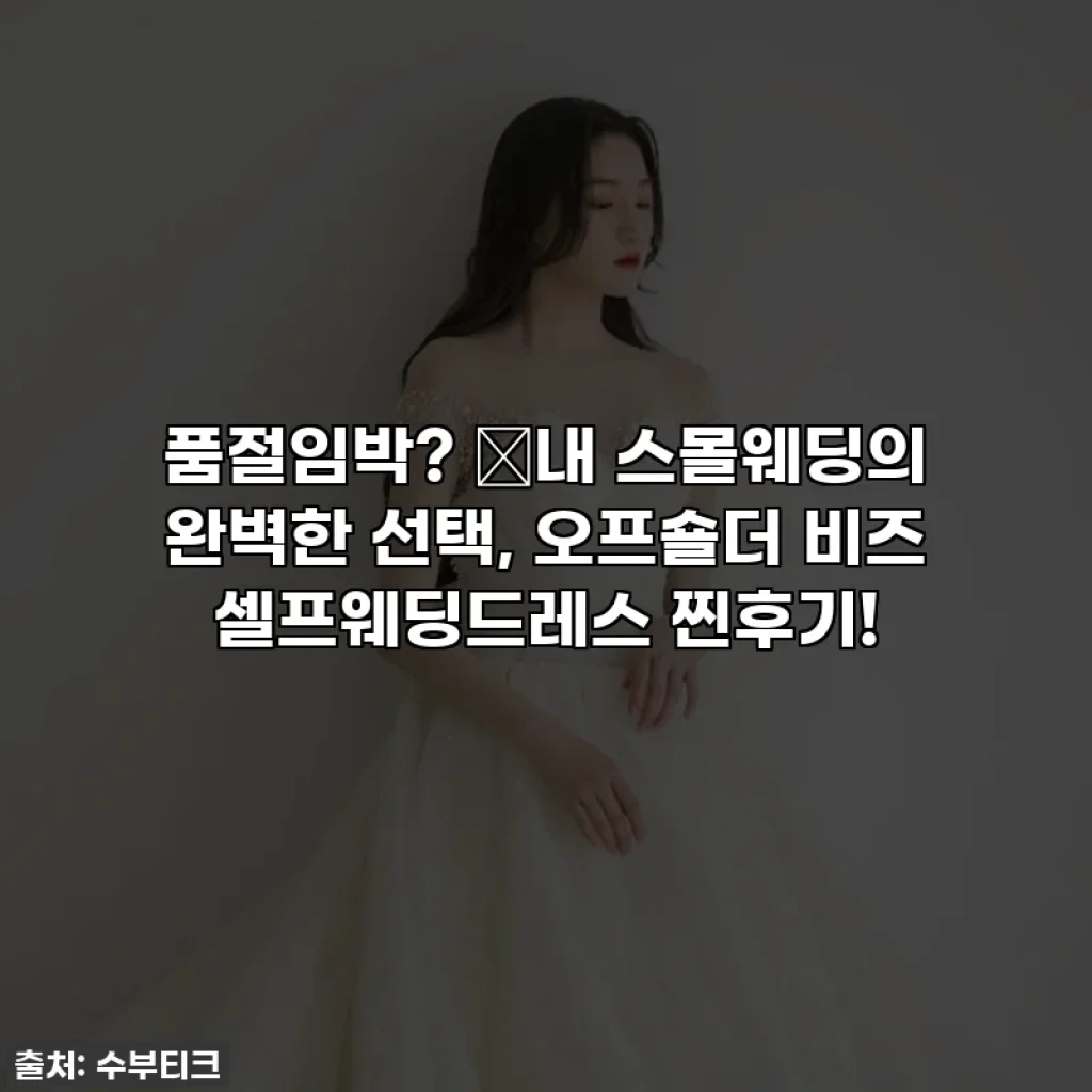품절임박? ✨내 스몰웨딩의 완벽한 선택, 오프숄더 비즈 셀프웨딩드레스 찐후기!