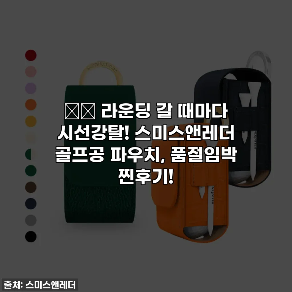 ⛳️ 라운딩 갈 때마다 시선강탈! 스미스앤레더 골프공 파우치, 품절임박 찐후기!