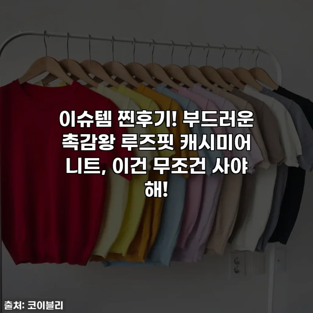 이슈템 찐후기! 부드러운 촉감왕 루즈핏 캐시미어 니트, 이건 무조건 사야 해!