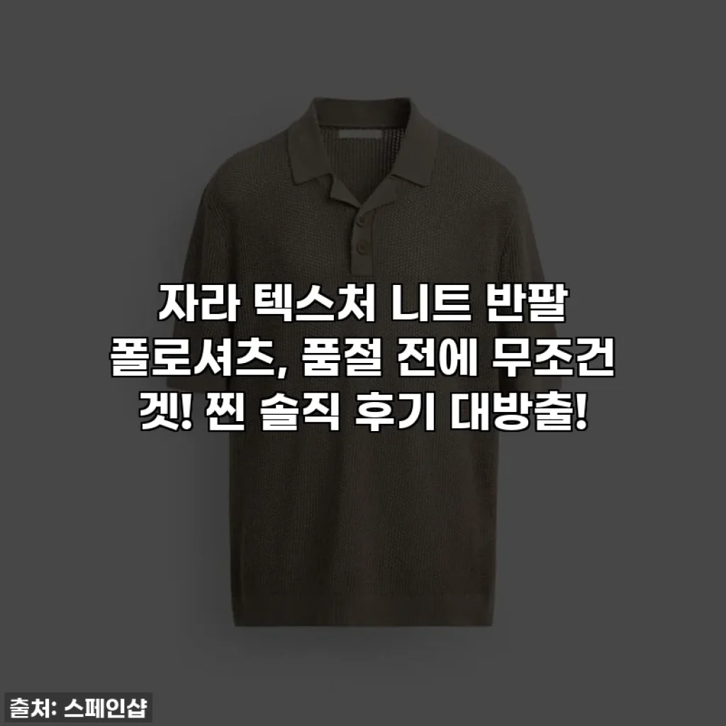 자라 텍스처 니트 반팔 폴로셔츠, 품절 전에 무조건 겟! 찐 솔직 후기 대방출!