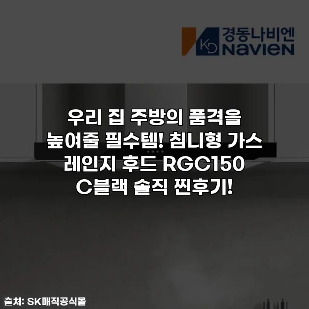 우리 집 주방의 품격을 높여줄 필수템! 침니형 가스 레인지 후드 RGC150 C블랙 솔직 찐후기!