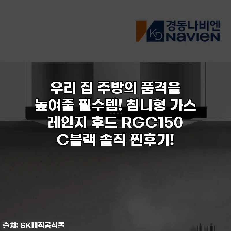 우리 집 주방의 품격을 높여줄 필수템! 침니형 가스 레인지 후드 RGC150 C블랙 솔직 찐후기!