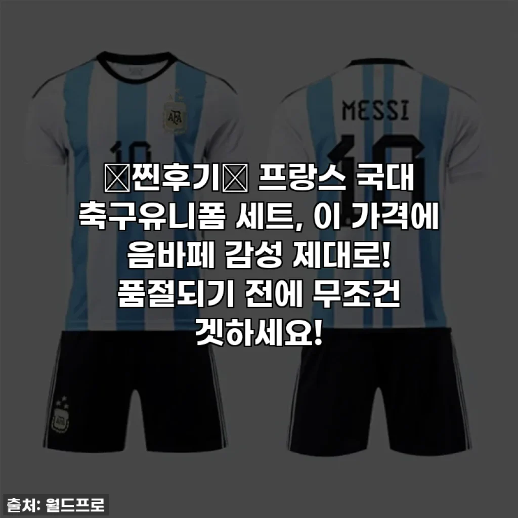 ✨찐후기✨ 프랑스 국대 축구유니폼 세트, 이 가격에 음바페 감성 제대로! 품절되기 전에 무조건 겟하세요!