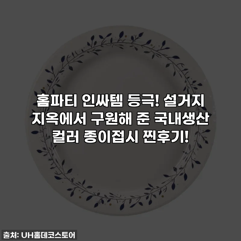 홈파티 인싸템 등극! 설거지 지옥에서 구원해 준 국내생산 컬러 종이접시 찐후기!