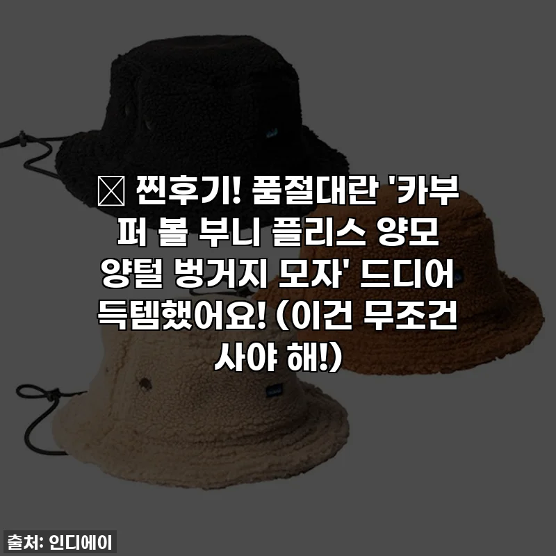 🌟 찐후기! 품절대란 '카부 퍼 볼 부니 플리스 양모 양털 벙거지 모자' 드디어 득템했어요! (이건 무조건 사야 해!)