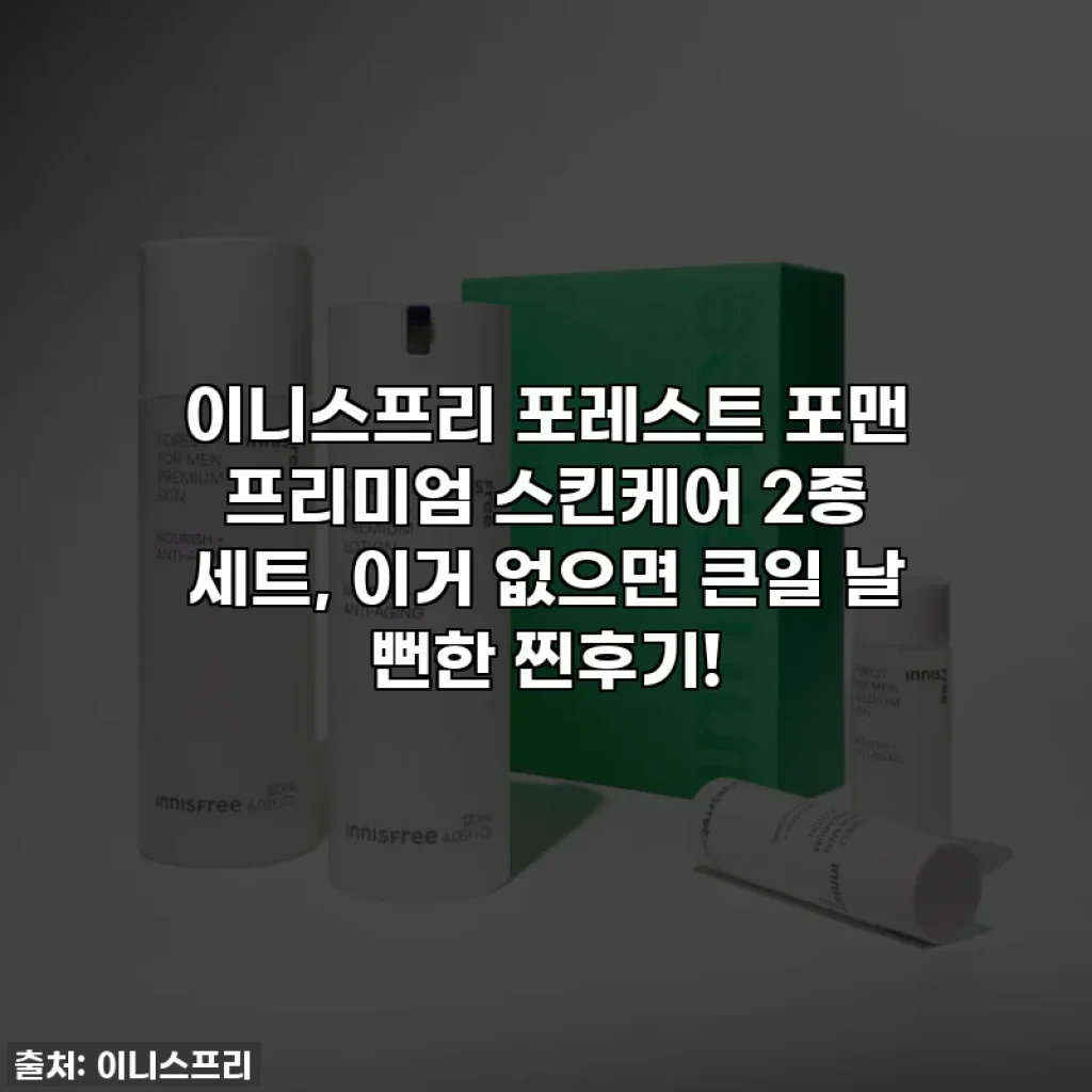 이니스프리 포레스트 포맨 프리미엄 스킨케어 2종 세트, 이거 없으면 큰일 날 뻔한 찐후기!