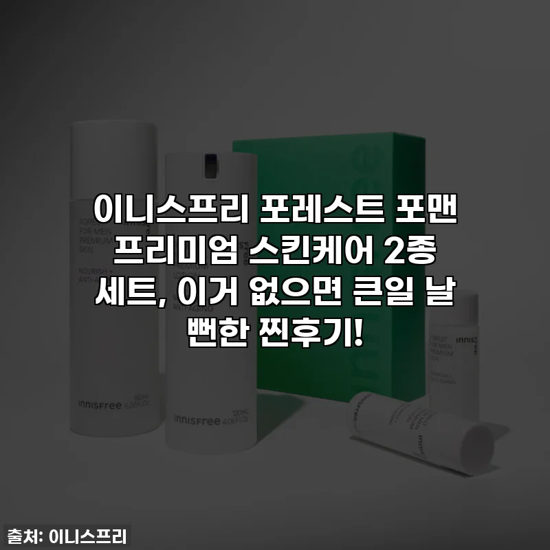 이니스프리 포레스트 포맨 프리미엄 스킨케어 2종 세트, 이거 없으면 큰일 날 뻔한 찐후기!