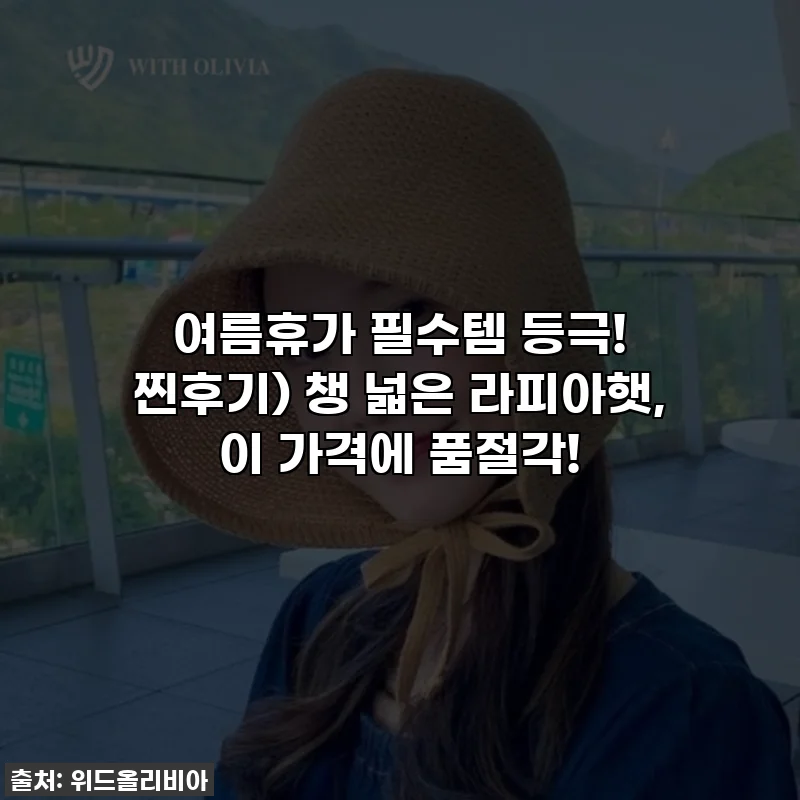여름휴가 필수템 등극! 찐후기) 챙 넓은 라피아햇, 이 가격에 품절각!