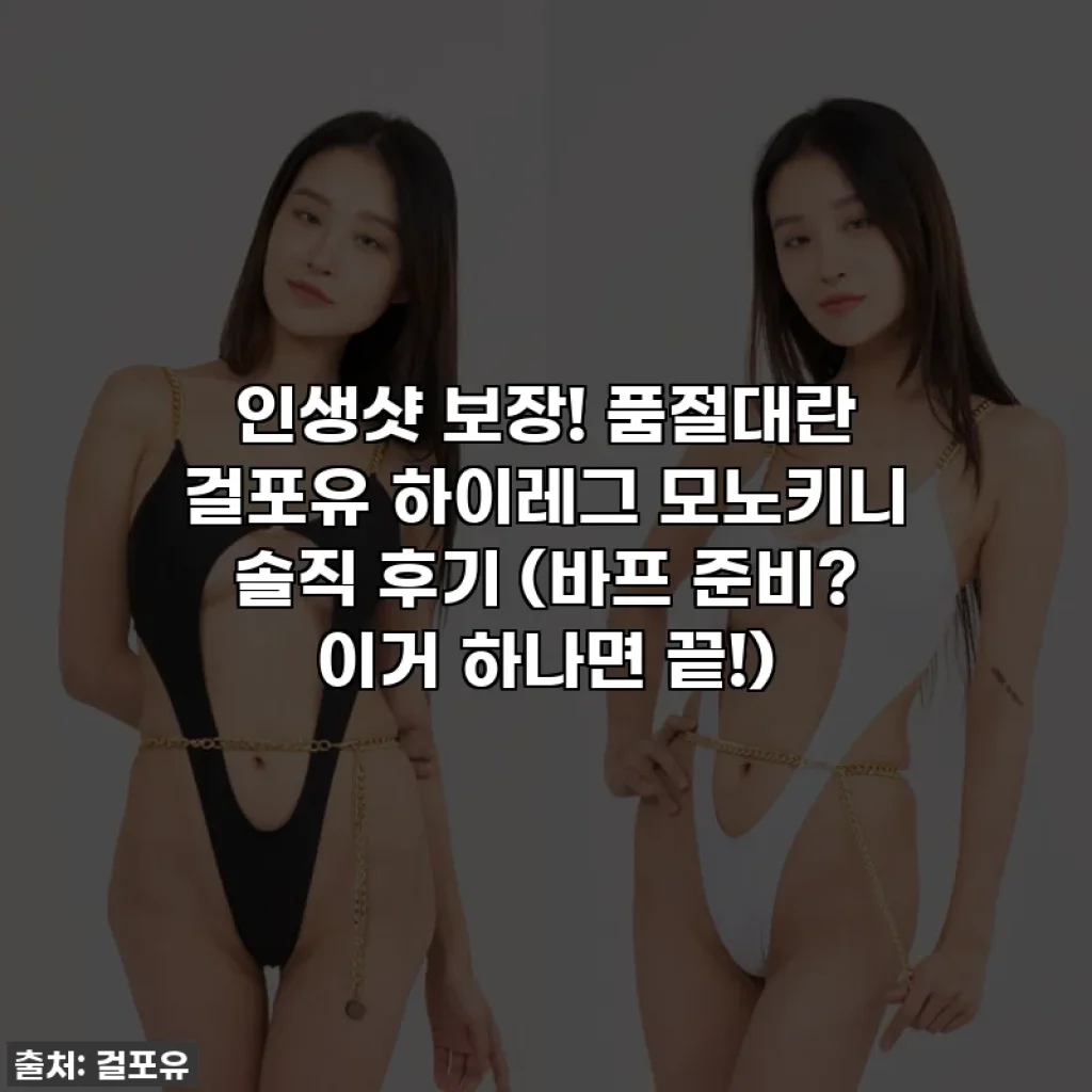인생샷 보장! 품절대란 걸포유 하이레그 모노키니 솔직 후기 (바프 준비? 이거 하나면 끝!)