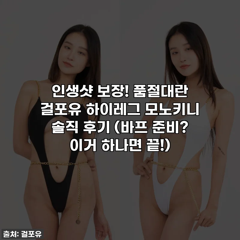 인생샷 보장! 품절대란 걸포유 하이레그 모노키니 솔직 후기 (바프 준비? 이거 하나면 끝!)