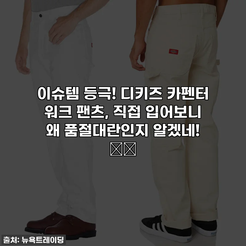 이슈템 등극! 디키즈 카펜터 워크 팬츠, 직접 입어보니 왜 품절대란인지 알겠네! 👖✨