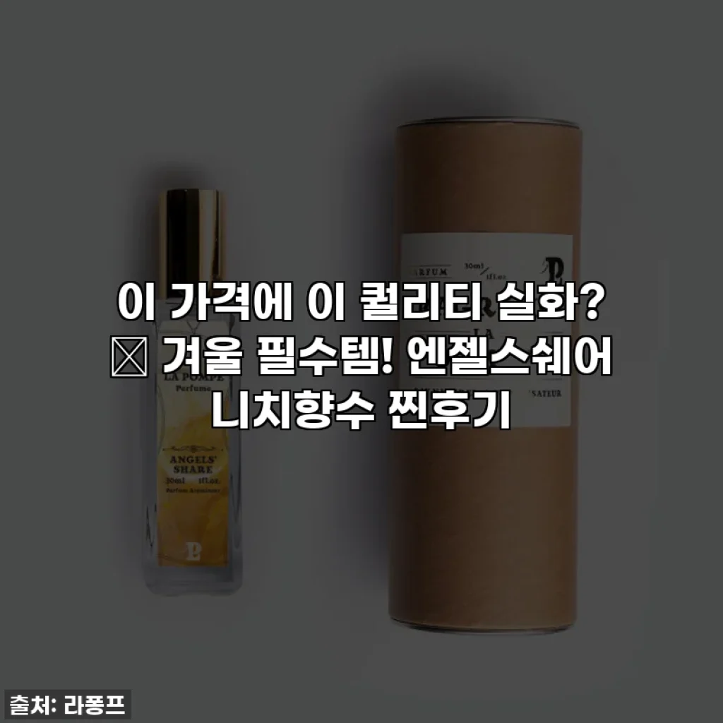이 가격에 이 퀄리티 실화? 🎇 겨울 필수템! 엔젤스쉐어 니치향수 찐후기