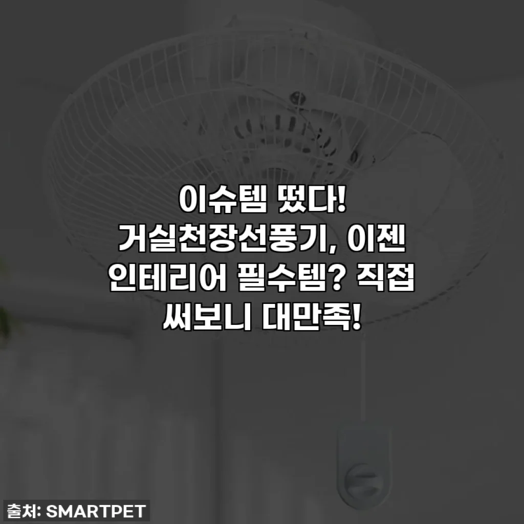 이슈템 떴다! 거실천장선풍기, 이젠 인테리어 필수템? 직접 써보니 대만족!