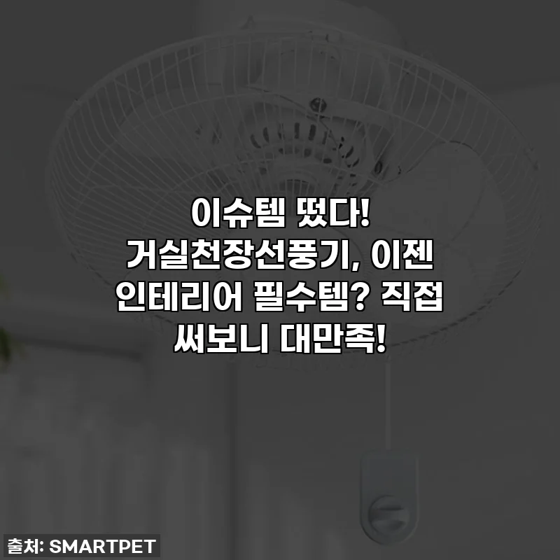 이슈템 떴다! 거실천장선풍기, 이젠 인테리어 필수템? 직접 써보니 대만족!