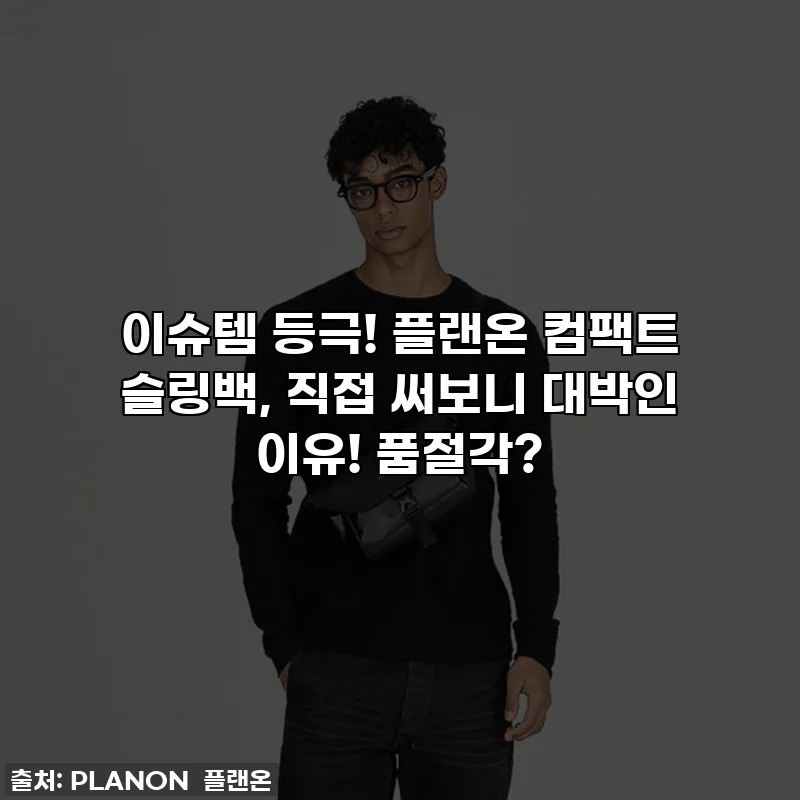 이슈템 등극! 플랜온 컴팩트 슬링백, 직접 써보니 대박인 이유! 품절각?