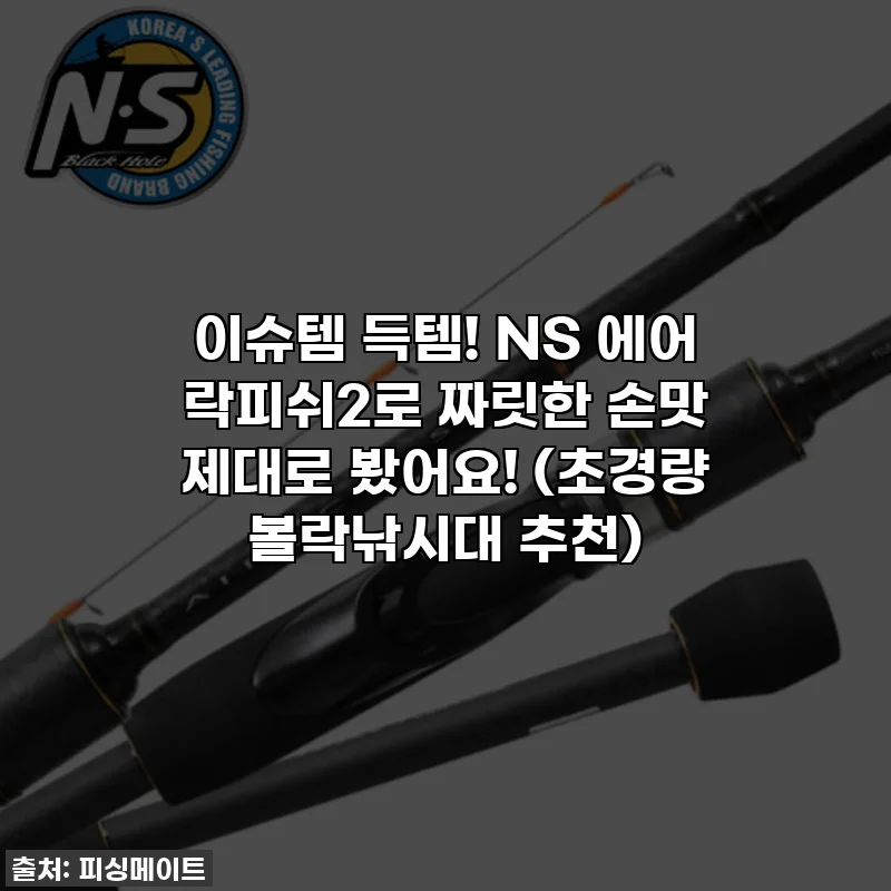 이슈템 득템! NS 에어 락피쉬2로 짜릿한 손맛 제대로 봤어요! (초경량 볼락낚시대 추천)