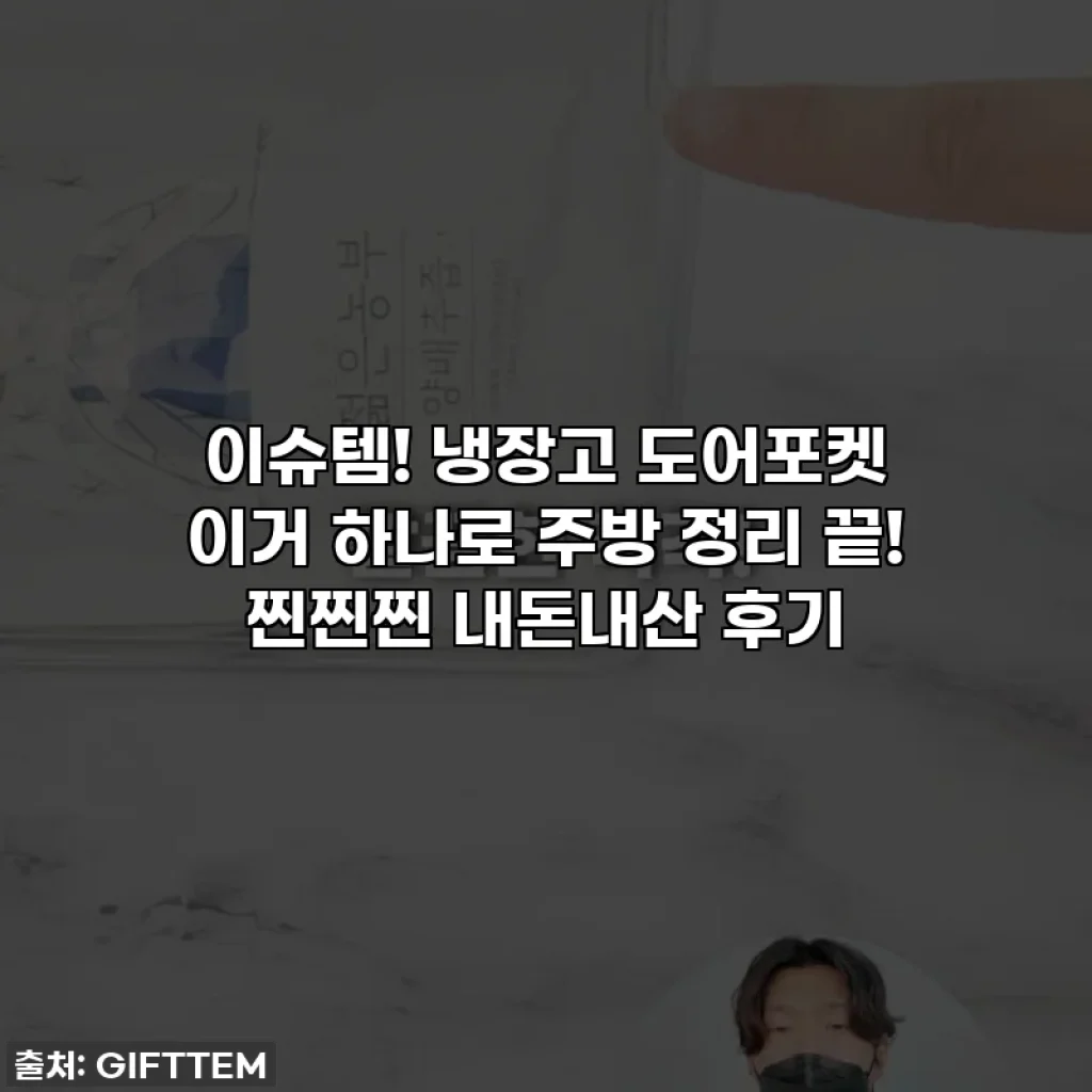 이슈템! 냉장고 도어포켓 이거 하나로 주방 정리 끝! 찐찐찐 내돈내산 후기