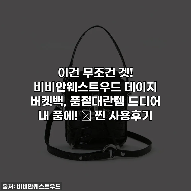 이건 무조건 겟! 비비안웨스트우드 데이지 버켓백, 품절대란템 드디어 내 품에! ✨ 찐 사용후기