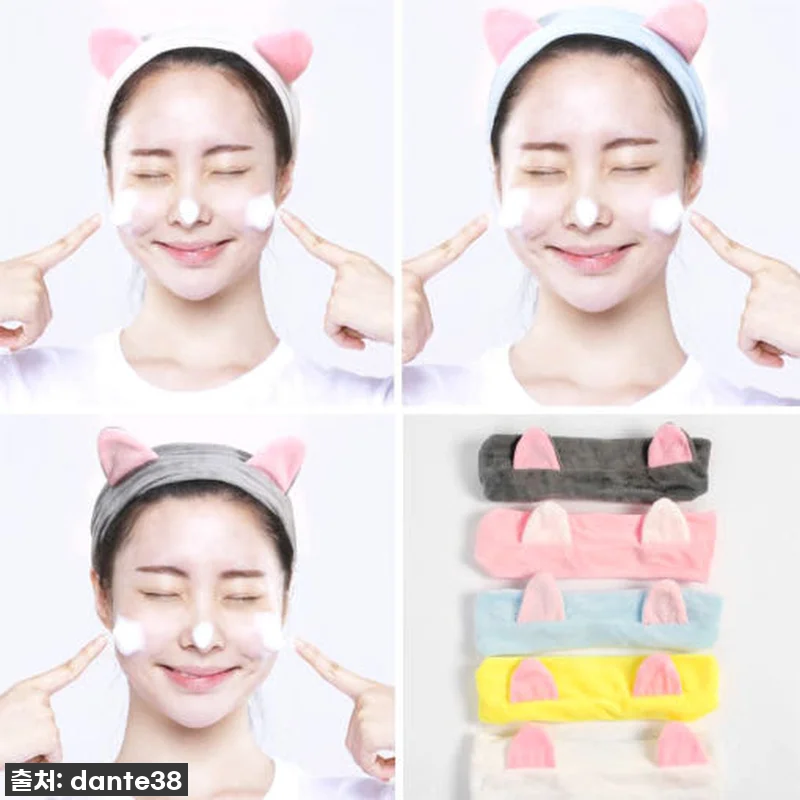 귀여운 세안 헤어밴드 5p 극세사 캐 관련 이미지 1