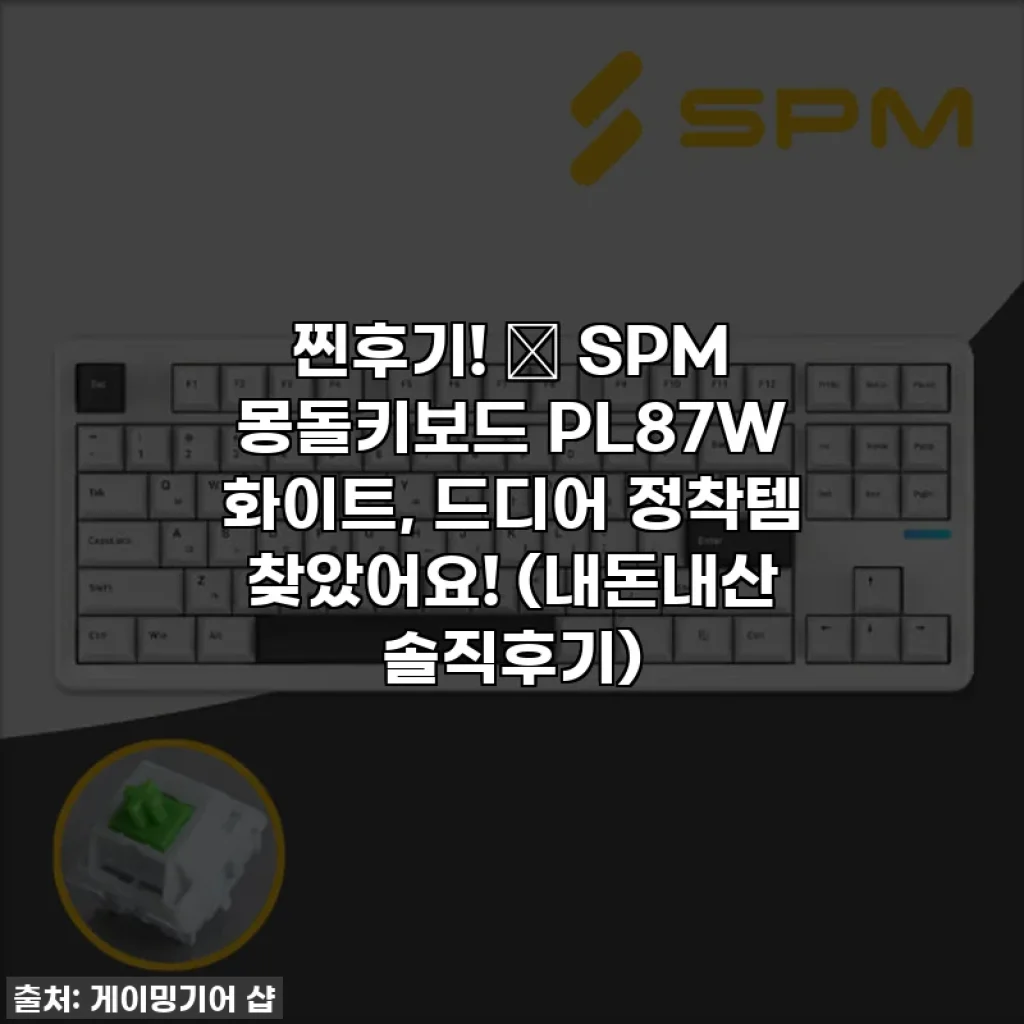 찐후기! ✨ SPM 몽돌키보드 PL87W 화이트, 드디어 정착템 찾았어요! (내돈내산 솔직후기)