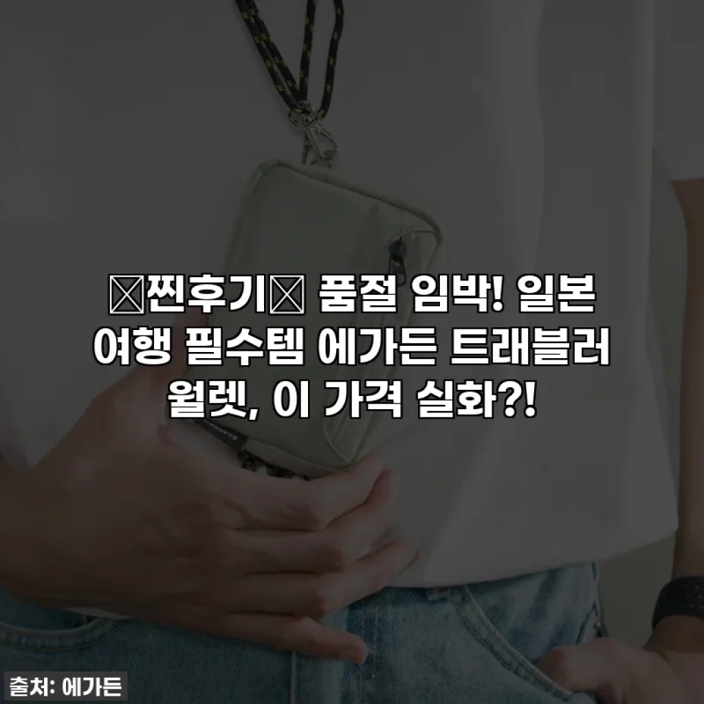 ⭐찐후기⭐ 품절 임박! 일본 여행 필수템 에가든 트래블러 월렛, 이 가격 실화?!