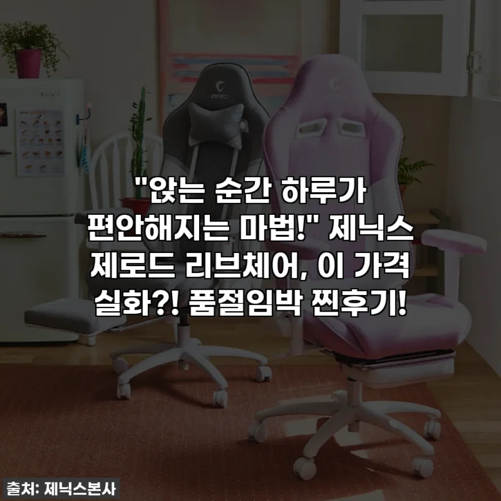 "앉는 순간 하루가 편안해지는 마법!" 제닉스 제로드 리브체어, 이 가격 실화?! 품절임박 찐후기!