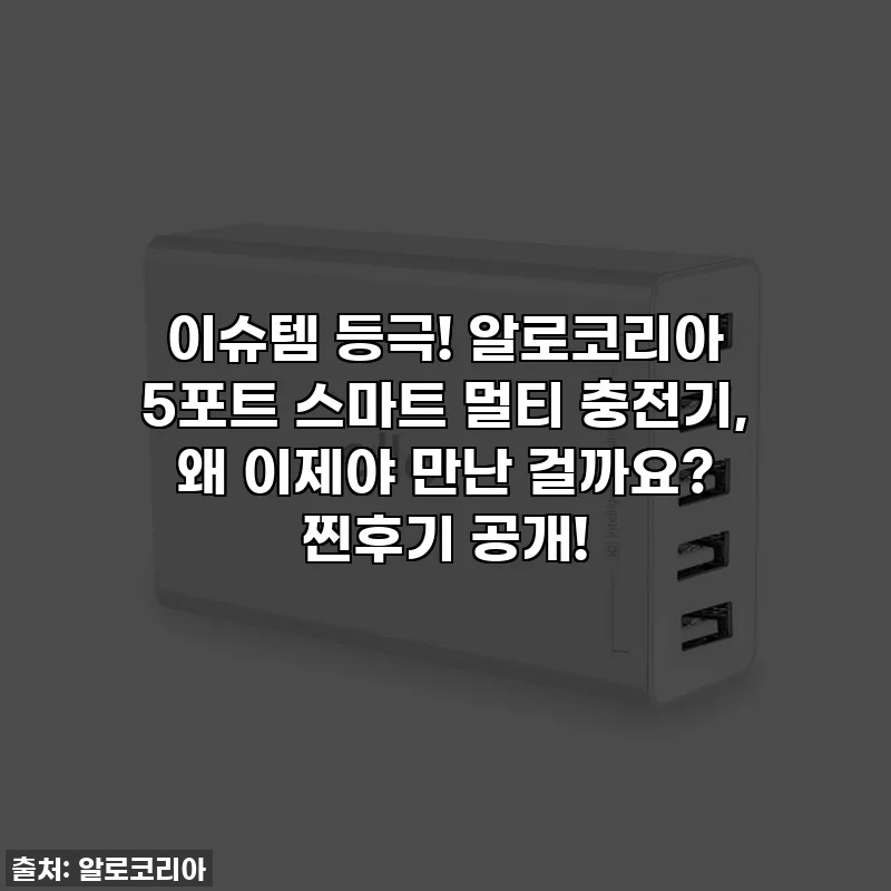 이슈템 등극! 알로코리아 5포트 스마트 멀티 충전기, 왜 이제야 만난 걸까요? 찐후기 공개!