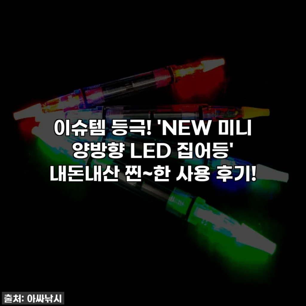 이슈템 등극! 'NEW 미니 양방향 LED 집어등' 내돈내산 찐~한 사용 후기!