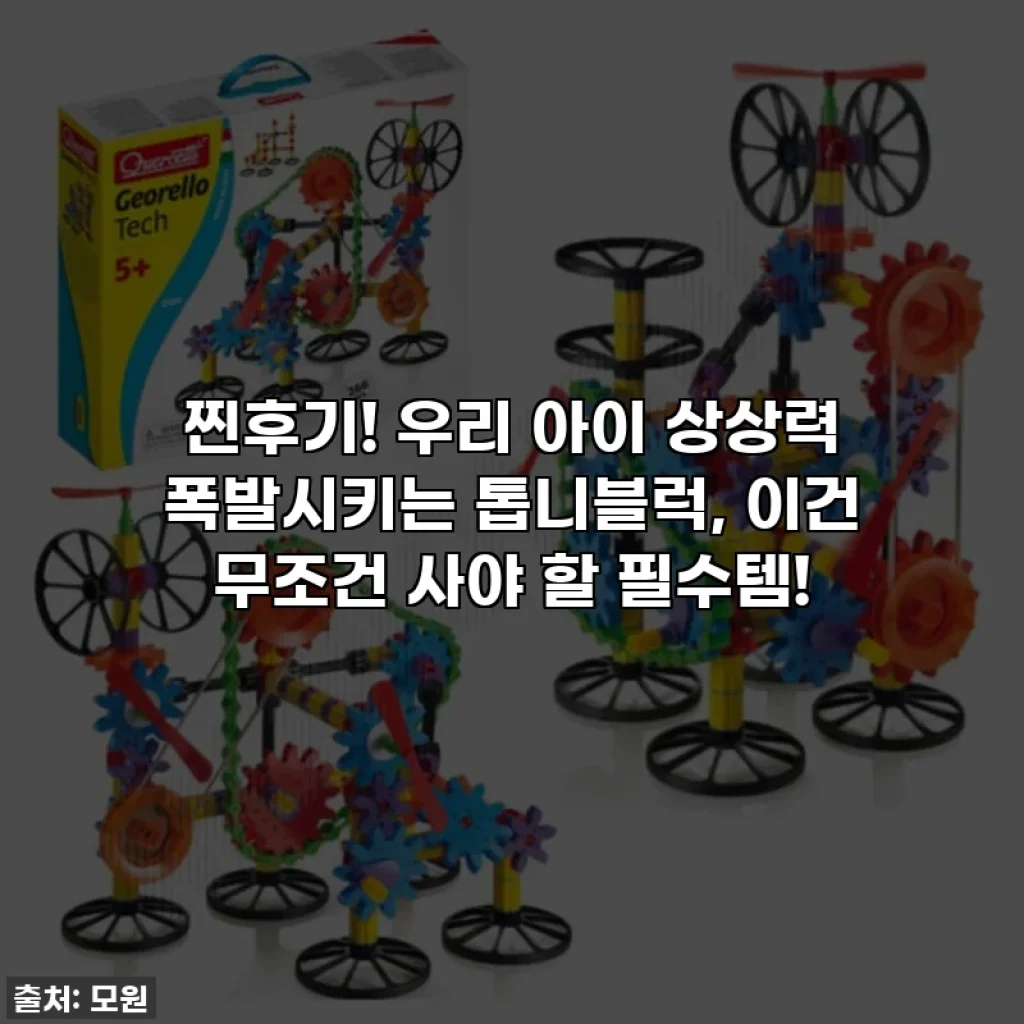 찐후기! 우리 아이 상상력 폭발시키는 톱니블럭, 이건 무조건 사야 할 필수템!
