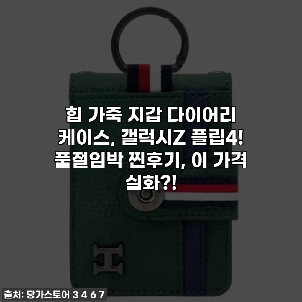 힙 가죽 지갑 다이어리 케이스, 갤럭시Z 플립4! 품절임박 찐후기, 이 가격 실화?!