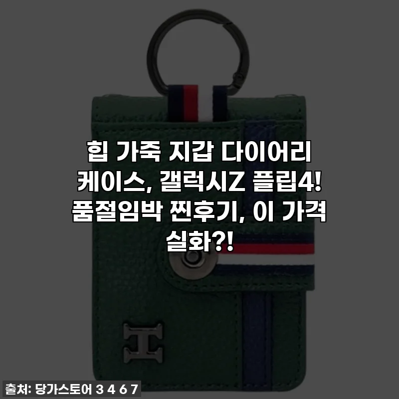 힙 가죽 지갑 다이어리 케이스, 갤럭시Z 플립4! 품절임박 찐후기, 이 가격 실화?!