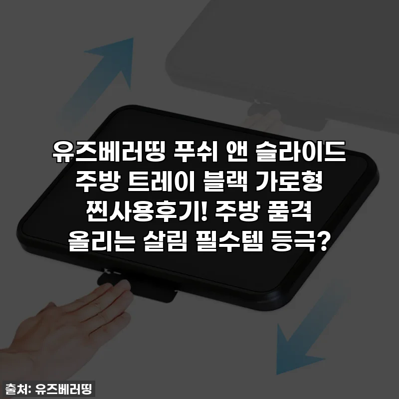 유즈베러띵 푸쉬 앤 슬라이드 주방 트레이 블랙 가로형 찐사용후기! 주방 품격 올리는 살림 필수템 등극?