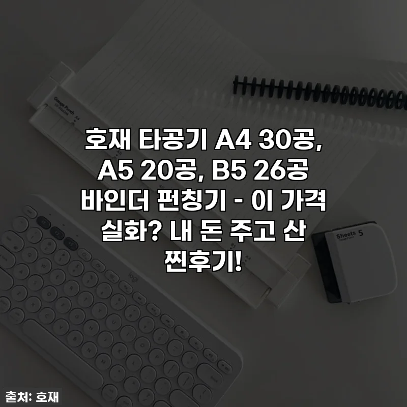 호재 타공기 A4 30공, A5 20공, B5 26공 바인더 펀칭기 – 이 가격 실화? 내 돈 주고 산 찐후기!
