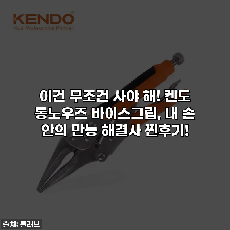 이건 무조건 사야 해! 켄도 롱노우즈 바이스그립, 내 손 안의 만능 해결사 찐후기!