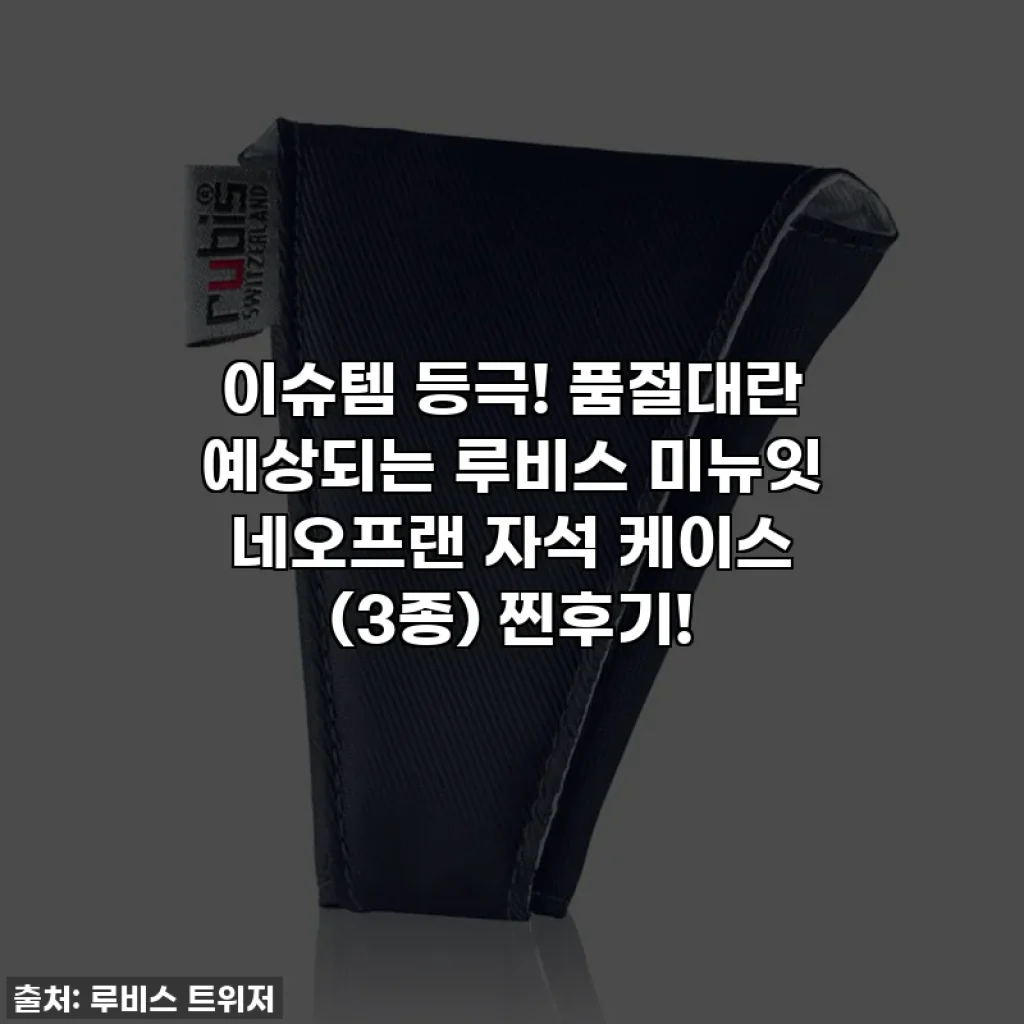이슈템 등극! 품절대란 예상되는 루비스 미뉴잇 네오프랜 자석 케이스 (3종) 찐후기!