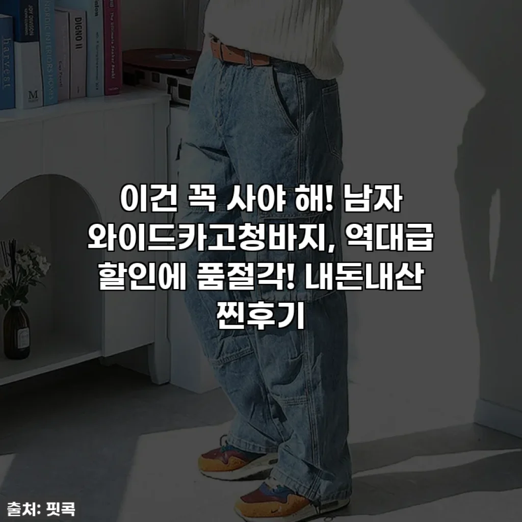 이건 꼭 사야 해! 남자 와이드카고청바지, 역대급 할인에 품절각! 내돈내산 찐후기