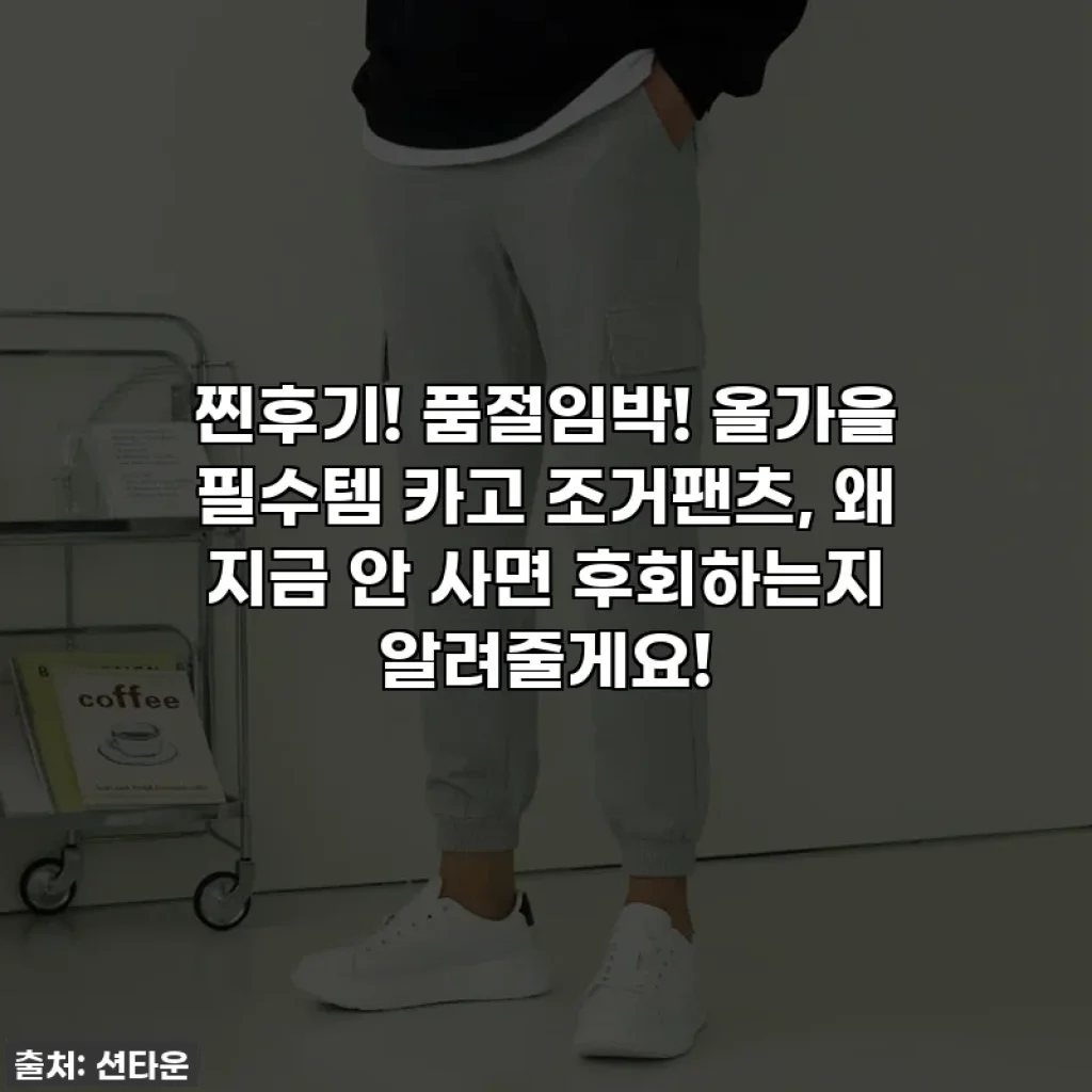 찐후기! 품절임박! 올가을 필수템 카고 조거팬츠, 왜 지금 안 사면 후회하는지 알려줄게요!