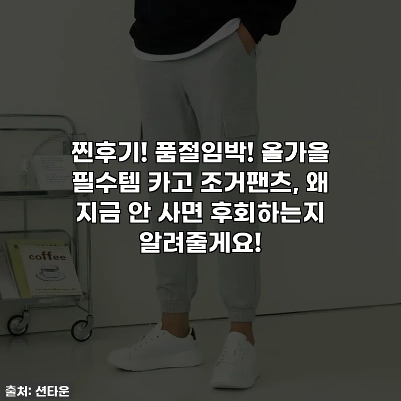 찐후기! 품절임박! 올가을 필수템 카고 조거팬츠, 왜 지금 안 사면 후회하는지 알려줄게요!