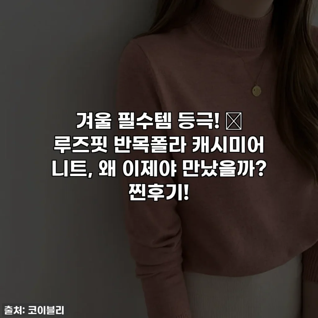 겨울 필수템 등극! 💖 루즈핏 반목폴라 캐시미어 니트, 왜 이제야 만났을까? 찐후기!