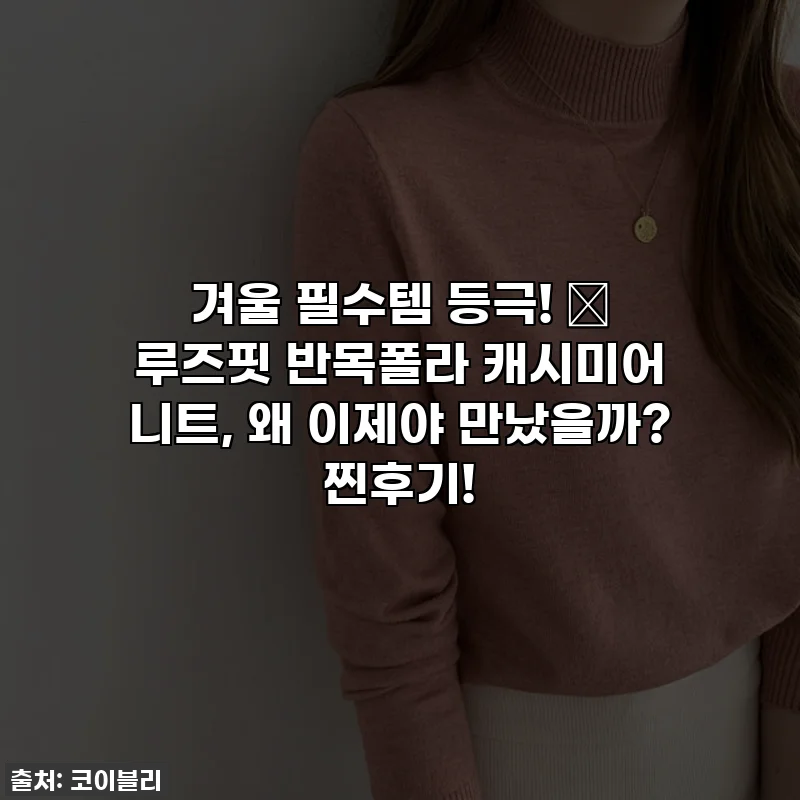 겨울 필수템 등극! 💖 루즈핏 반목폴라 캐시미어 니트, 왜 이제야 만났을까? 찐후기!