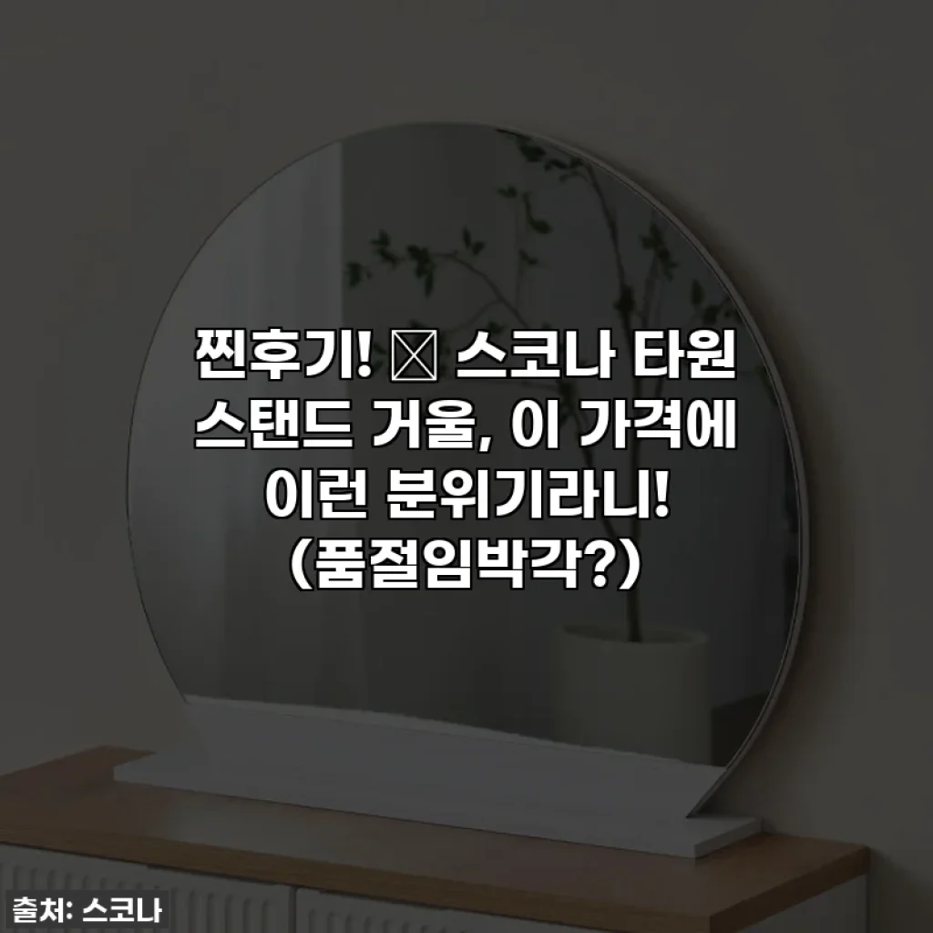 찐후기! ✨ 스코나 타원 스탠드 거울, 이 가격에 이런 분위기라니! (품절임박각?)