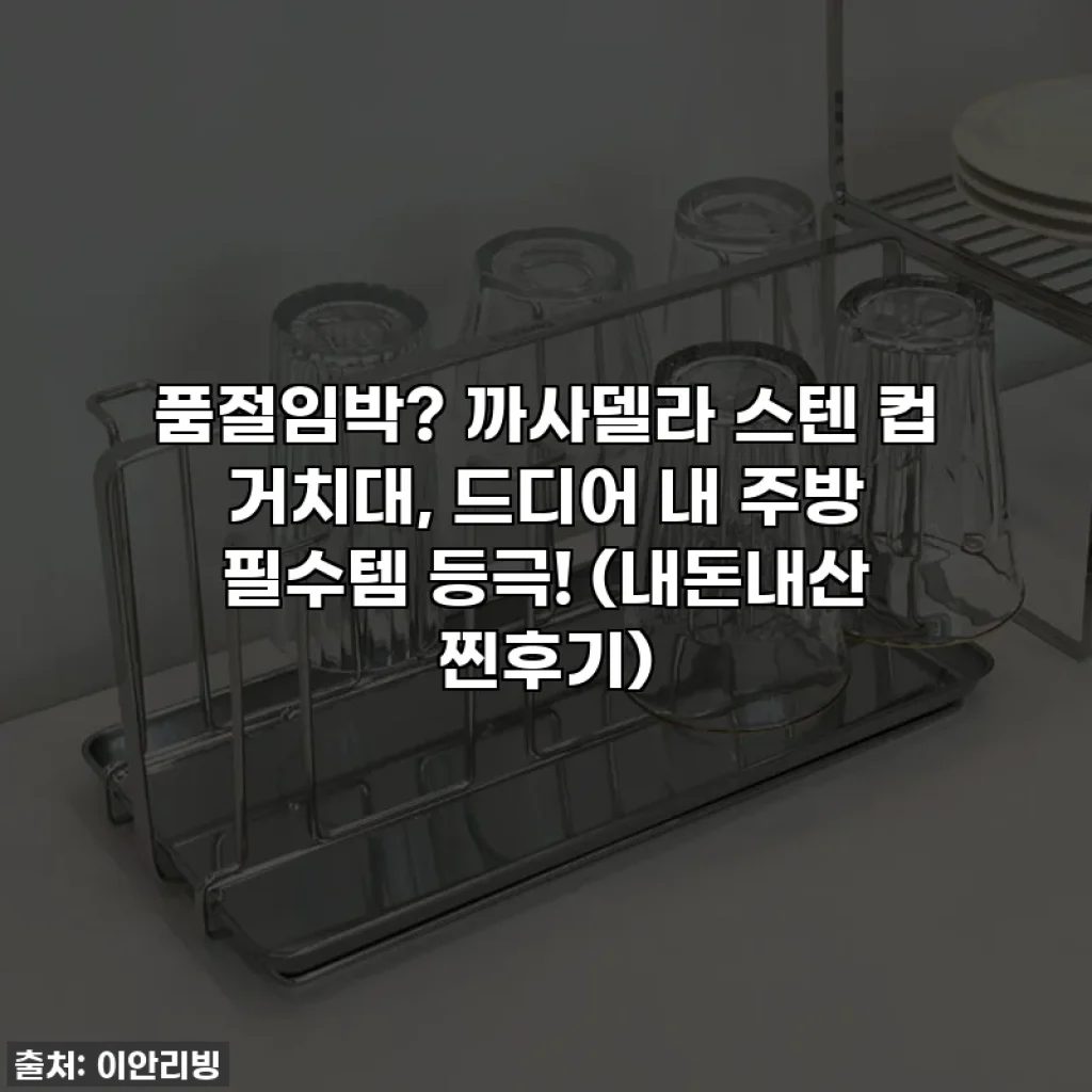 품절임박? 까사델라 스텐 컵 거치대, 드디어 내 주방 필수템 등극! (내돈내산 찐후기)
