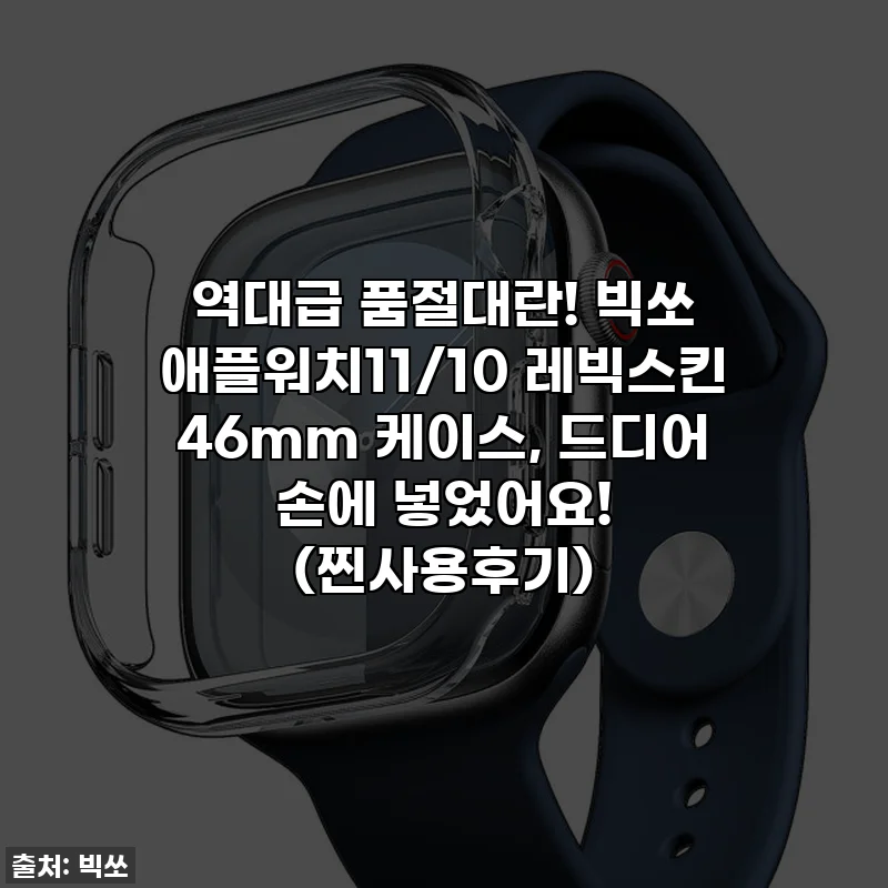 역대급 품절대란! 빅쏘 애플워치11/10 레빅스킨 46mm 케이스, 드디어 손에 넣었어요! (찐사용후기)