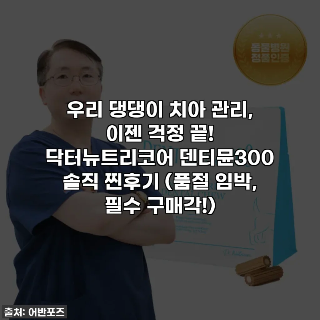 우리 댕댕이 치아 관리, 이젠 걱정 끝! 닥터뉴트리코어 덴티뮨300 솔직 찐후기 (품절 임박, 필수 구매각!)