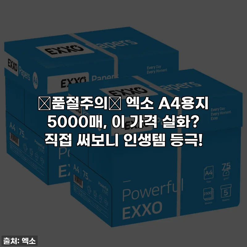 ✨품절주의✨ 엑소 A4용지 5000매, 이 가격 실화? 직접 써보니 인생템 등극!
