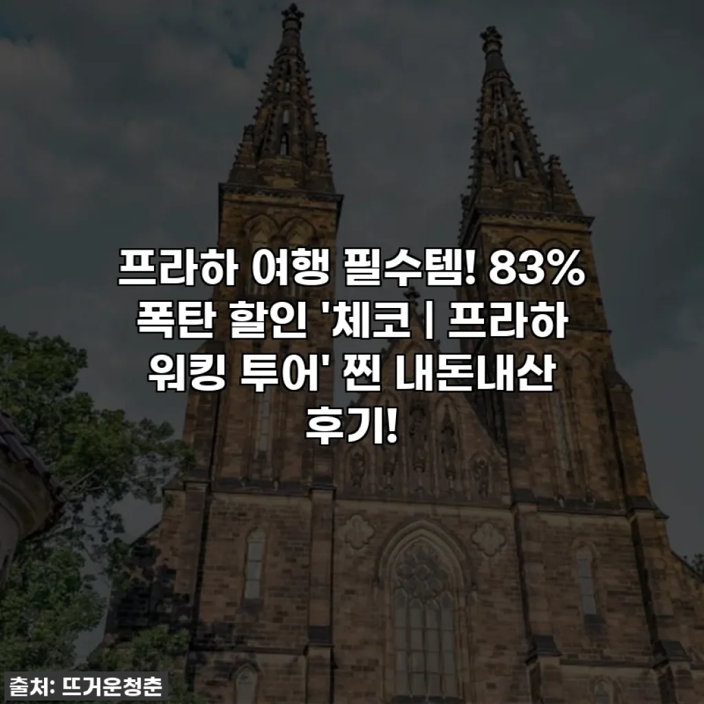 프라하 여행 필수템! 83% 폭탄 할인 '체코 | 프라하 워킹 투어' 찐 내돈내산 후기!