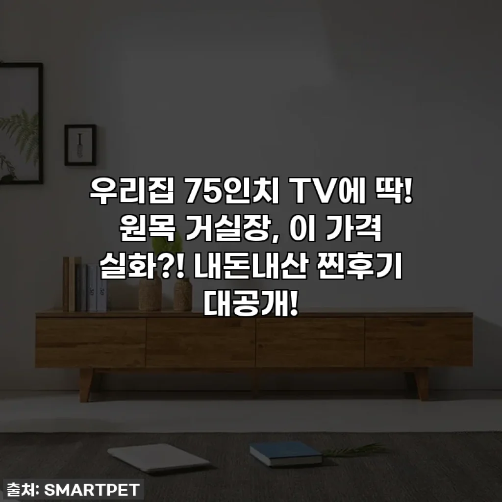 우리집 75인치 TV에 딱! 원목 거실장, 이 가격 실화?! 내돈내산 찐후기 대공개!