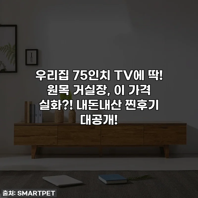 우리집 75인치 TV에 딱! 원목 거실장, 이 가격 실화?! 내돈내산 찐후기 대공개!